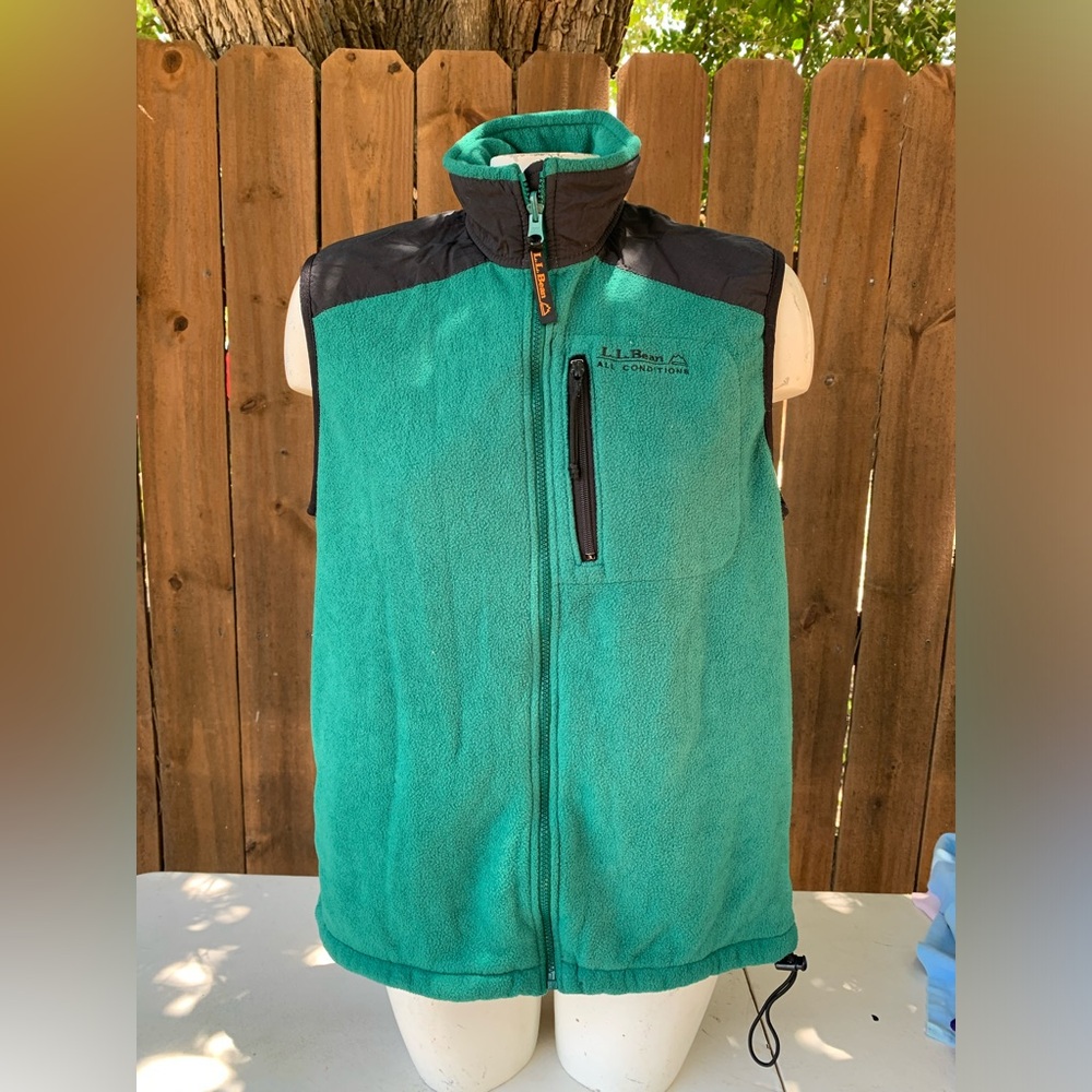 90s Vintage L.L. Bean Freeport Maine fleece vest size M.
